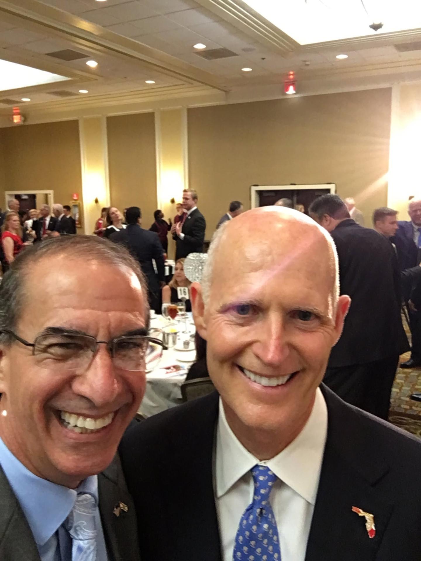 Carey Baker with U.S. Senator Rick Scott