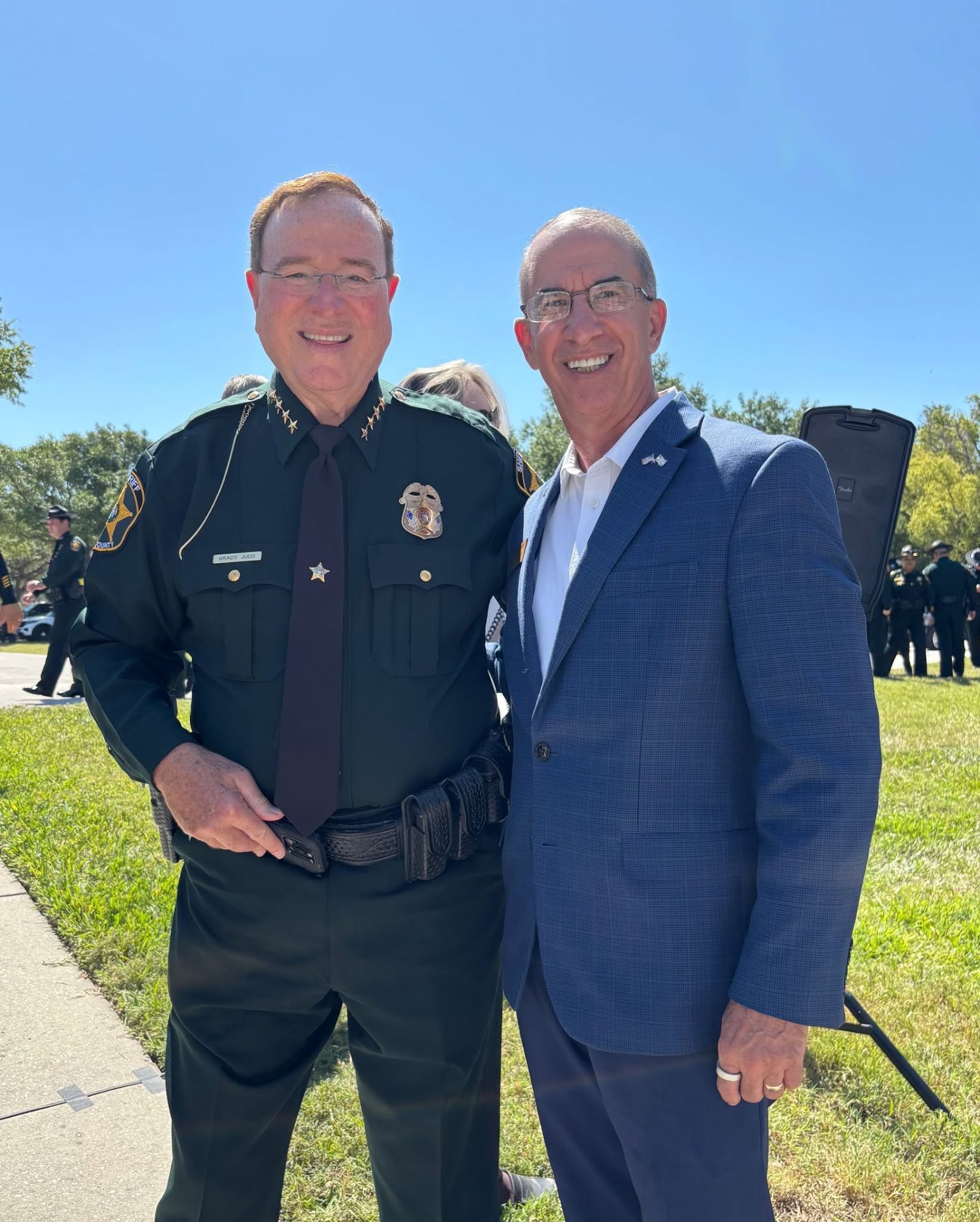 Carey Baker with Polk County Sheriff Grady Judd
