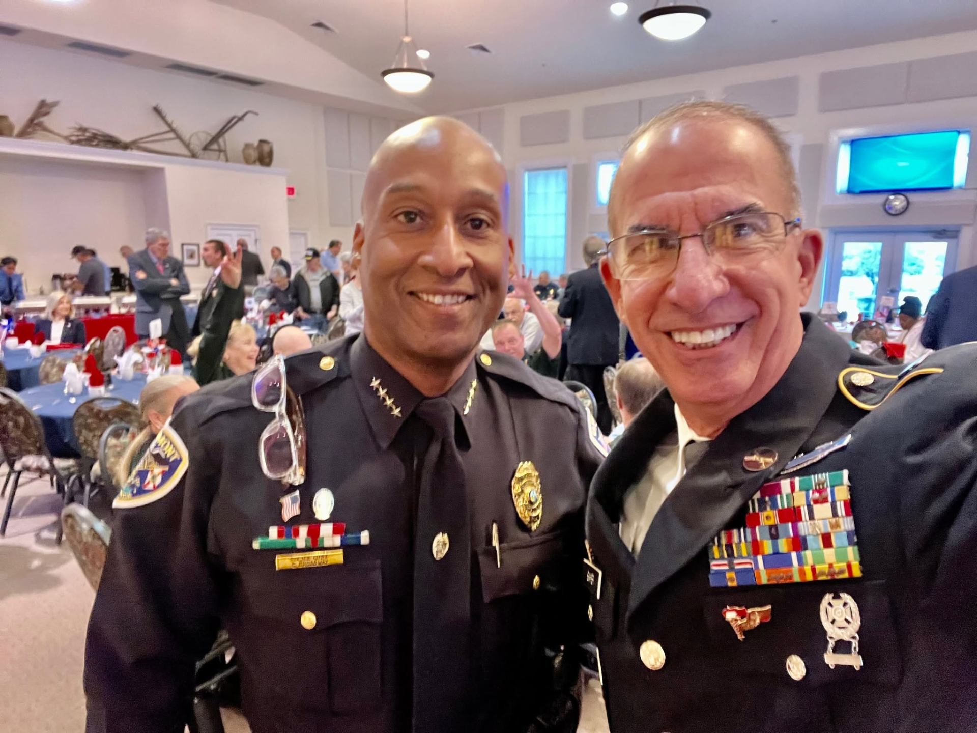 Carey Baker with Chief Chuck Broadway